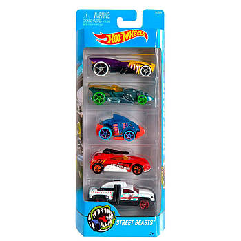 Хот Вілс Набір з 5 машинок Hot Wheels Street Beasts 5 Car Pack