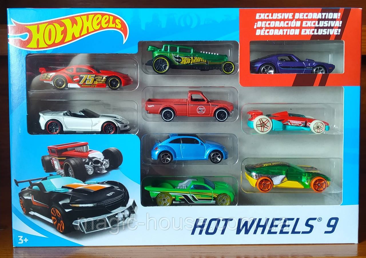 Хот Вілс Набір з 9 машинок Hot Wheels 9 Car Pack