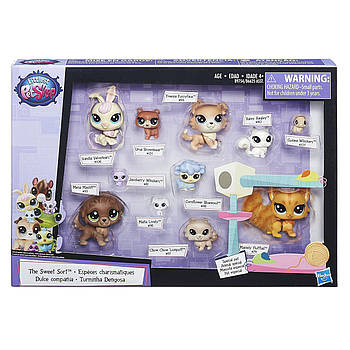 Littlest Pet Shop Маленький зоомагазин набір 11 тваринок з котиком The Sweet Sort