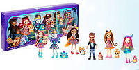 Ігровий набір Энчантималс з 6 ляльок з вихованцями Enchantimals Natural Friends Collection Doll