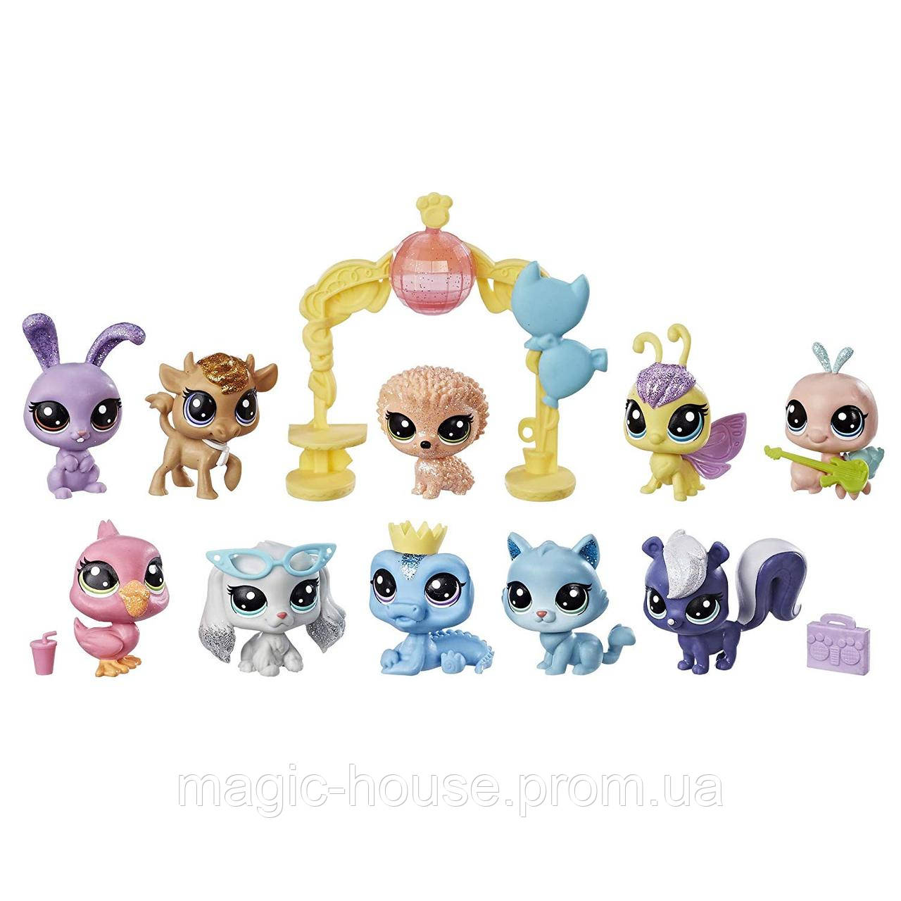 Ігровий набір Littlest Pet Shop 10 блискучих домашніх тварин Sparkle Spectacular Collection