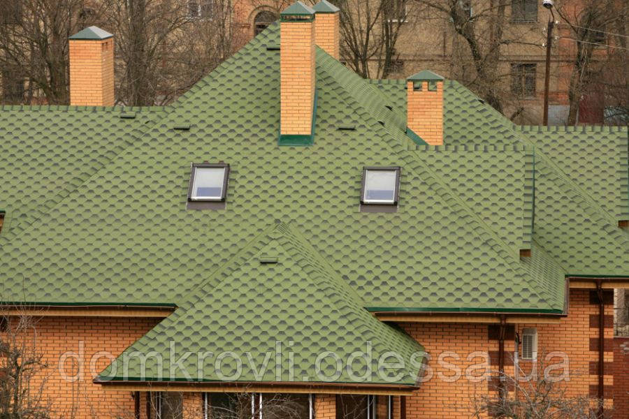 Бітумна черепиця Акваізол Мозаїка Альпійський луг Гарантія 35 років