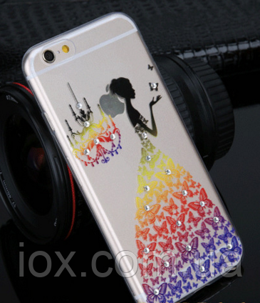 Силіконовий чохол різнобарвне Плаття для Iphone 6, фото 1
