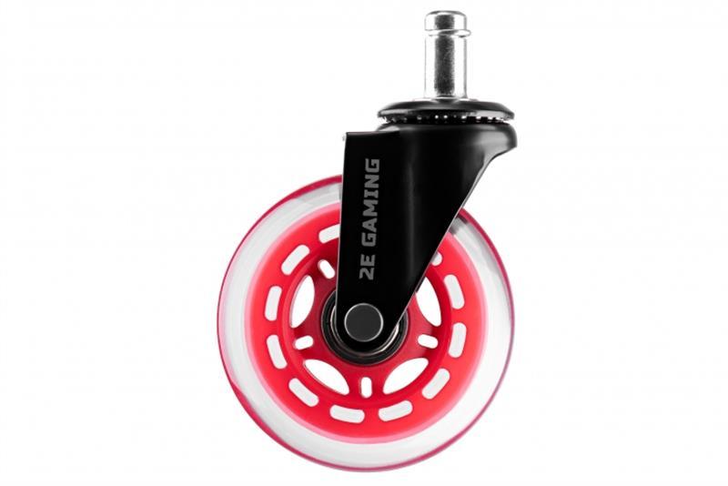 Комплект коліс 2E Gaming Speed 76 мм 5 шт Red (2E-GWH-001-RD)