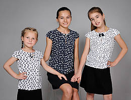 Дитяча блузка для дівчинки з коротким рукавом