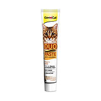 Паста для выведения шерсти Gimcat Anti-Hairball Duo Paste Cheese & Malt для кошек с сыром, 50 г