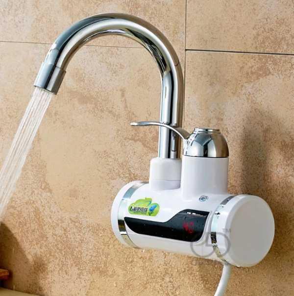 Миттєвий проточний електричний водонагрівач з LCD екраном Delimano, кран Делімано бічне під'єднання