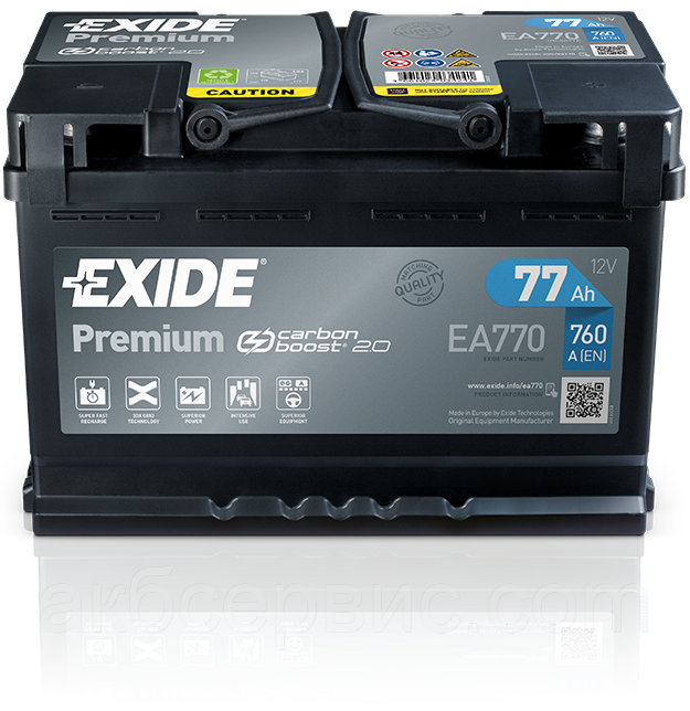 Акумулятор автомобільний Exide EA770
