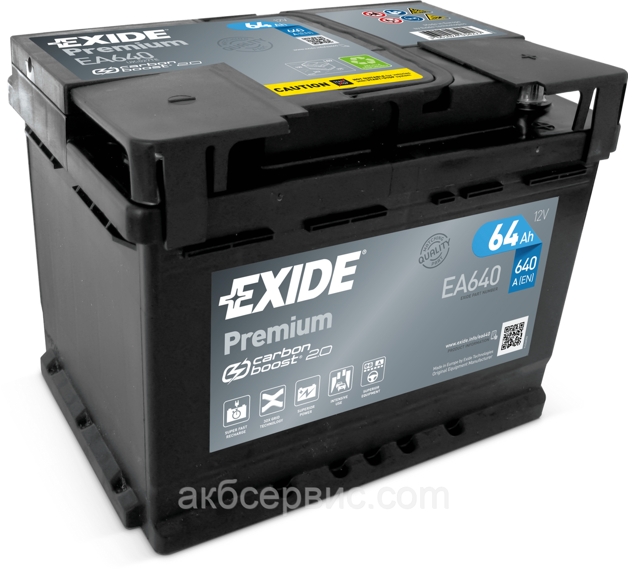 Акумулятор автомобільний Exide EA640