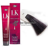 Крем-краска для волос 1/0 чёрный LK OPC Lisap, 100 мл