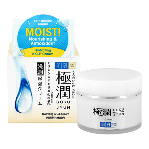 Живильний гіалуроновий крем для обличчя HADA LABO Gokujyun Hydrating Cream 50g, фото 1
