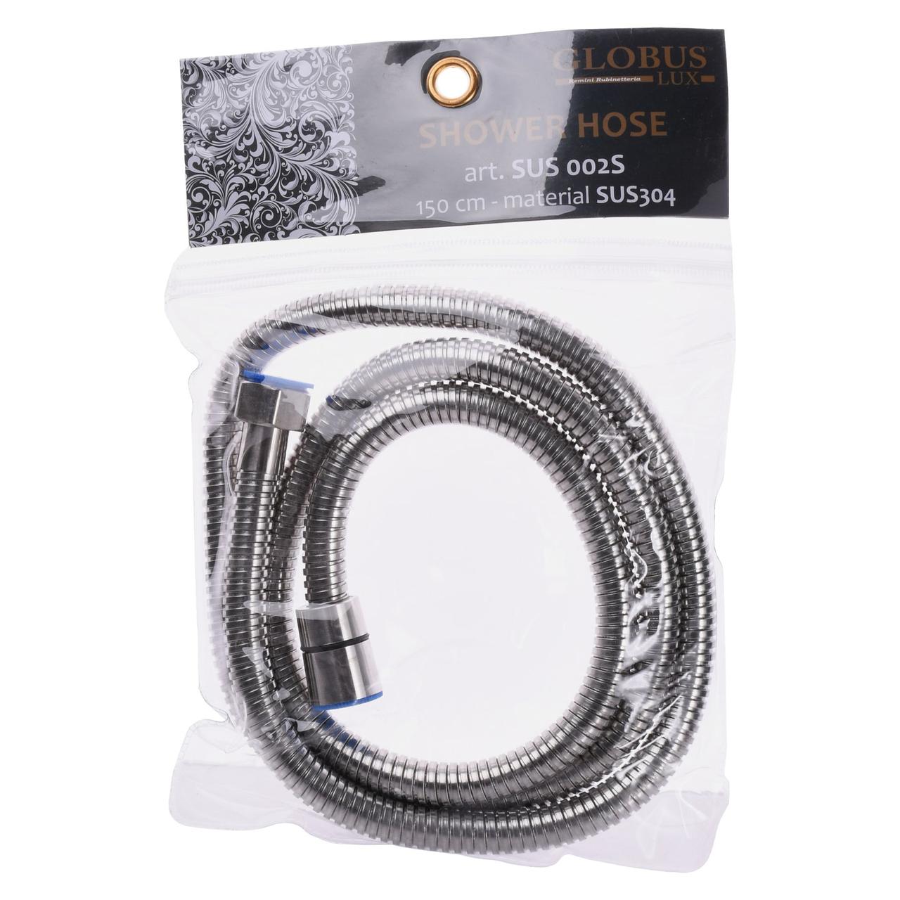 Шланг душовий Globus Lux SUS-002S-150 покриття хром, фото 1