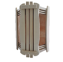 Огорожа світильника кутова GREUS з гімалайської солі 2 плитки