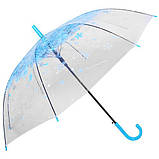 Парасолька-тростина напівавтомат (парасолька жіноча) від дощу вітрозахисний прозорий 60см Весна Stenson (R83140), фото 2