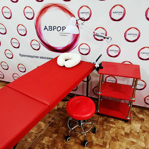 Кушетка косметологическая ЭкономComfort + Тележка + Стул без спинки ...