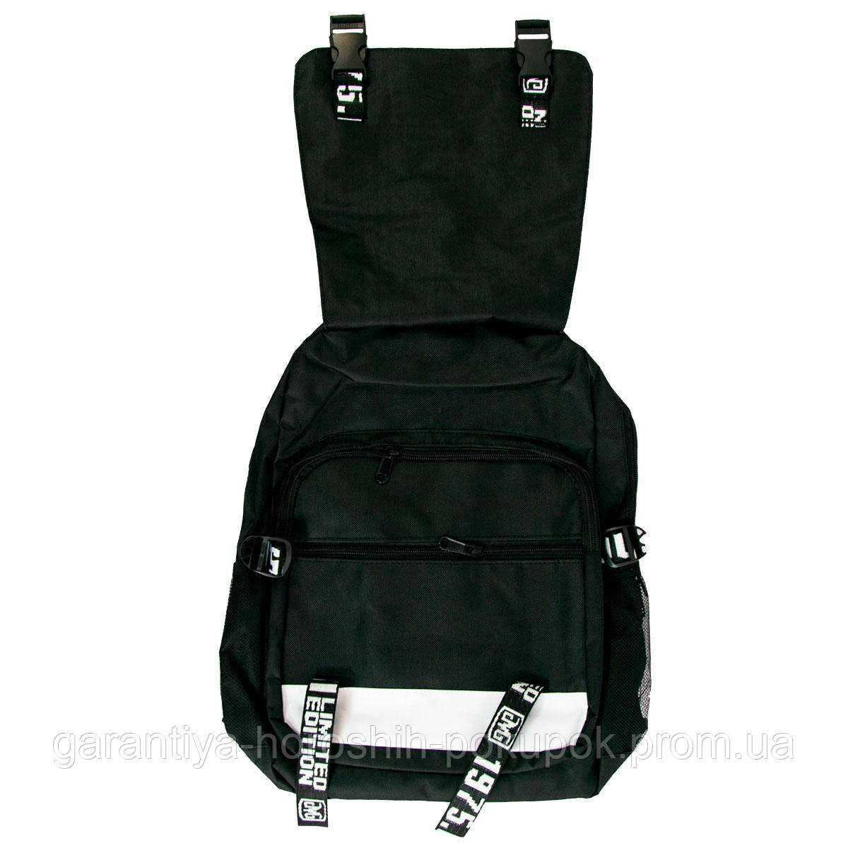 Школьный рюкзак Backpack городской черный для подростка, портфели в школу для девочки, для мальчика (GA) - фото 2 - id-p1456477427