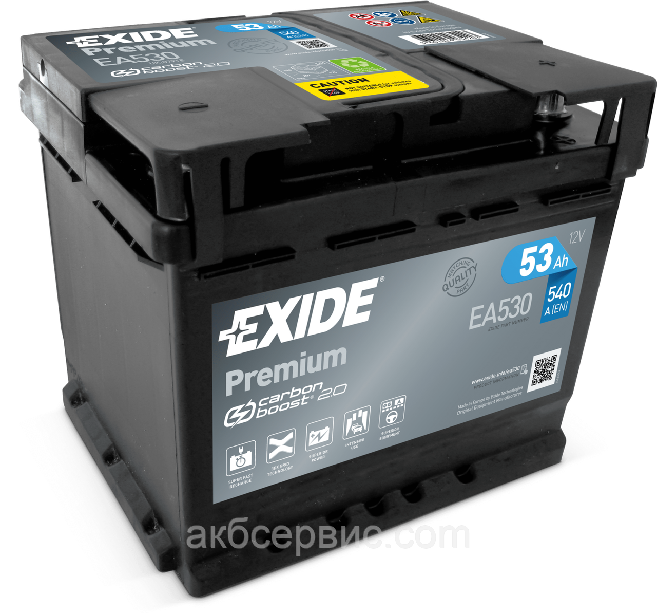 Акумулятор автомобільний Exide EA530