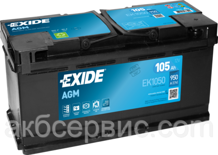 Акумулятор автомобільний Exide EK1050, фото 1