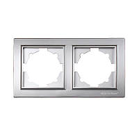 Рамка подвійна Enzo Срібний камінь