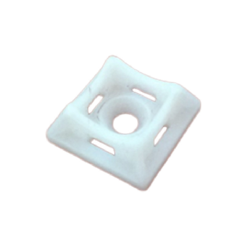 Майданчик для стягування під шуруп/дюбель 20х20 мм 50 шт./пач. Білий Ø 4 мм