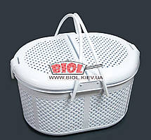 Кошик пластиковий для пікніка 22 л 44х31х26 см БІЛИЙ Irak Plastik SP-110-2