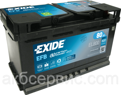 Акумулятор автомобільний Exide EL800, фото 1