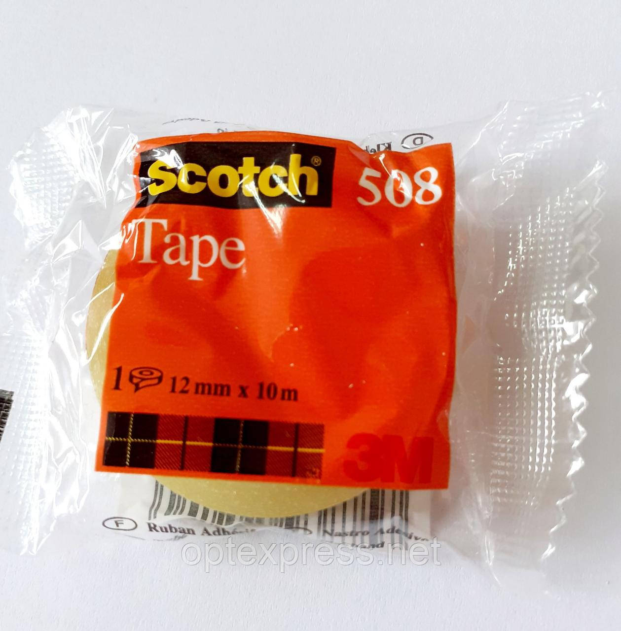 3M Scotch 508 прозора клейка стрічка 12мм х 10м, фото 1