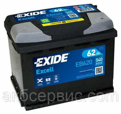 Акумулятор автомобільний Exide EB620, фото 1