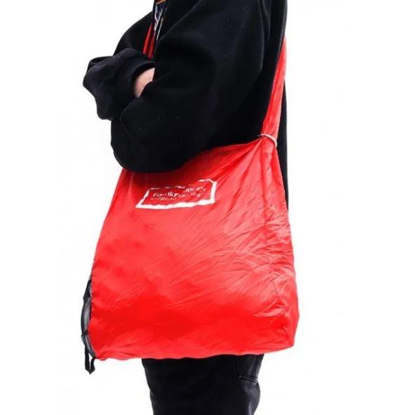 Складна компактна сумка-шоппер Shopping bag to roll up Красна