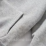 Толстовка Supreme HOODIE Худі Супріме жіноча, чоловіча Кенгуру принт Сюприм сіра Кофта з капюшном Супреме, фото 3