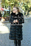 Жіноча довга жилетка безрукавка Еко Хутро 100 см, фото 3