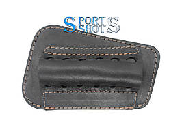 Патронташ на приклад на 6 патронів калібру 7,62 (шкіра, чорний)