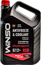 Антифриз готовий до використання 5kg ANTIFREEZE WINSO RED G12+ (червоний)
