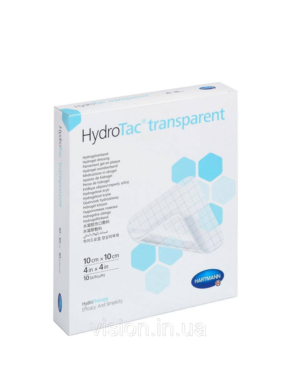Повязка гидрогелевая HydroTac transparent 10см x 10см 1шт (6859060), фото 1