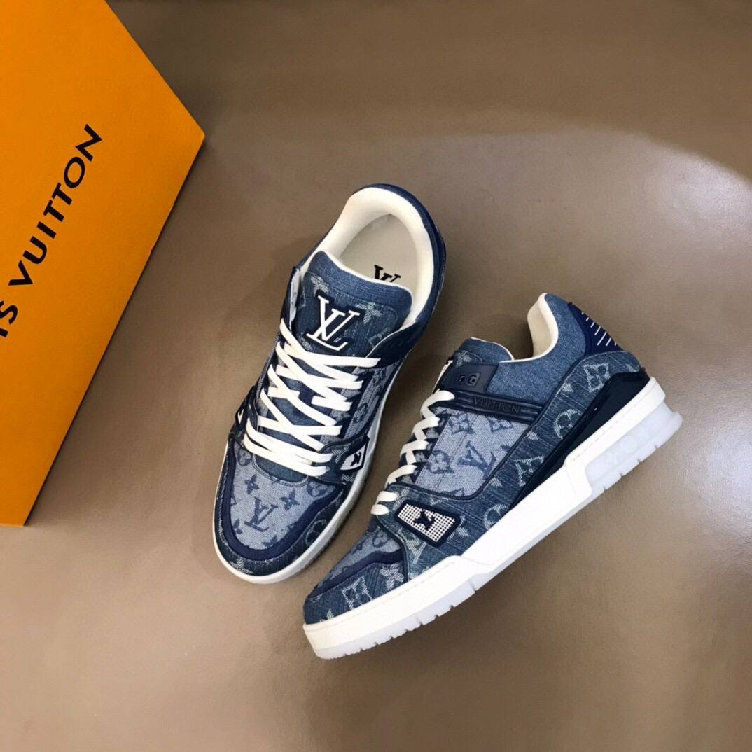 Чоловічі кеди Louis Vuitton Trainer денім (Луї Віттон)