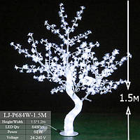 Вуличне Світлодіодне Дерево 1.5 * 1.2 метрів Квітка прозора балі. колір світла Холодний Білий