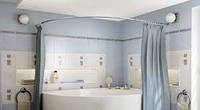 Карниз нержавейка дуга 110*165 для шторы (ванная, душ)