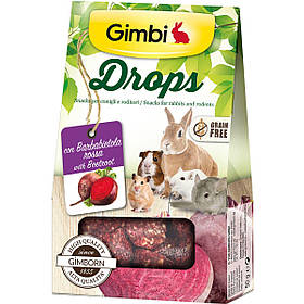 Ласощі дропси для гризунів GimBi Drops зі буряком 50г