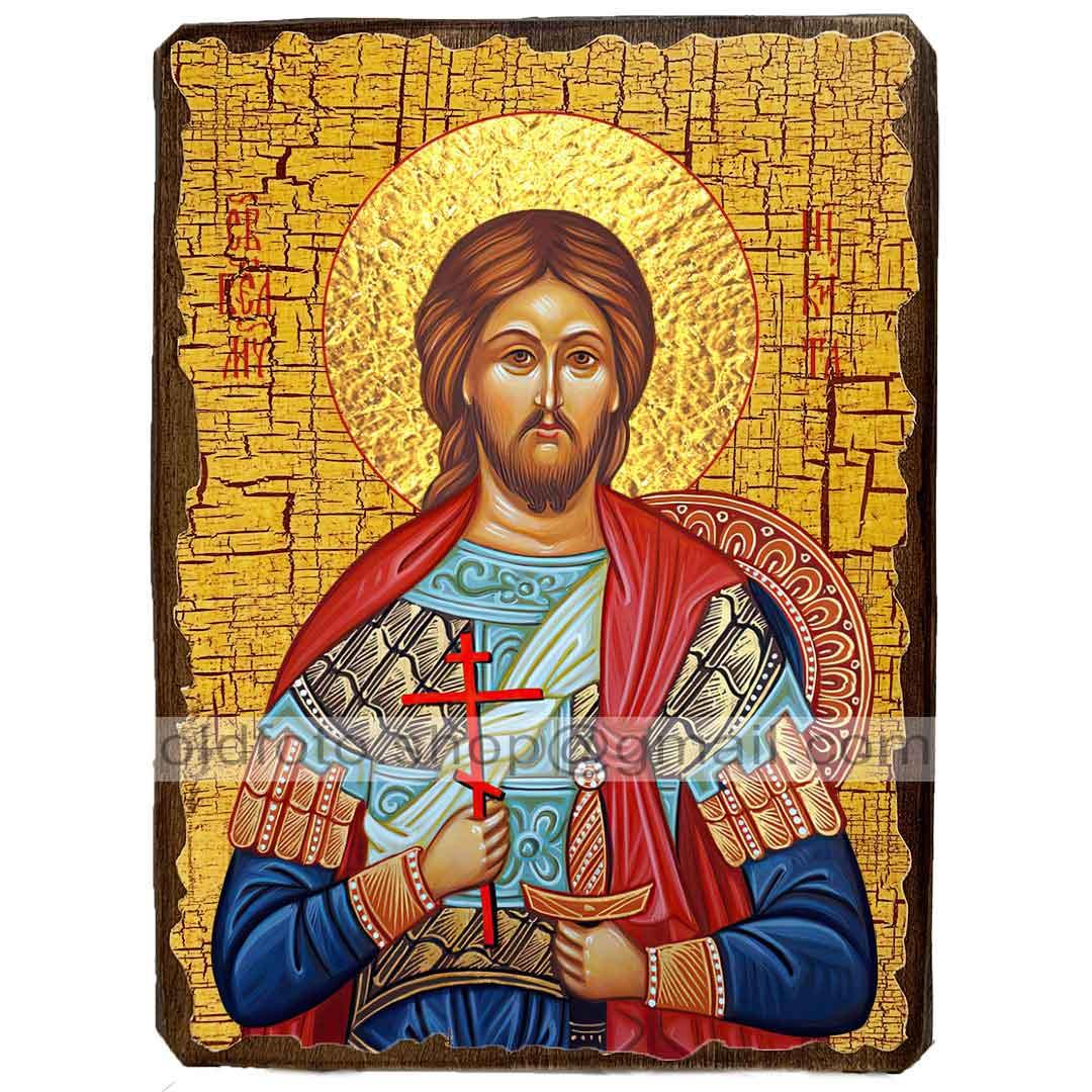 Ікона Микита Готфский Константинопольський Великомученик ,ікона на дереві 130х170 мм