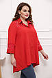 Ошатна жіноча сорочка з гіпюром Ейлін червоний (54-68), фото 5