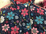 Теплий зимовий костюм в квіточку для дівчинки 98-116 см, фото 3