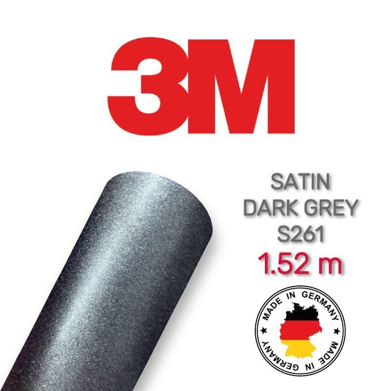 3M 2080 Satin Dark Grey S261 - матовий темно-сіра плівка 1.524 m