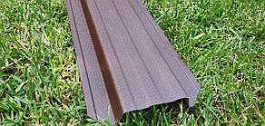 Металевий Штакетник 0,5 мм Бельгія 105 мм 115 мм мат односторонній 8017 коричневий Євроштакетник