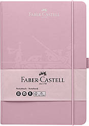 Блокнот Faber-Castell Notebook A5 Rose Shadows, картонна обкладинка рожева на резинці, клітинка 194 стор, 10027826