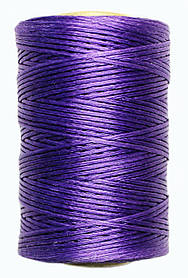 Нитка універсальна плоска вощена для ручного шиття підошви, взуття, шкіри GP 1,0мм 100м. Фіолетовий 513