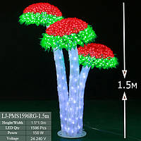 Вуличне Світлодіодне Дерево  Казкові Квіти  габарити 1.5 * 1.0 метрів