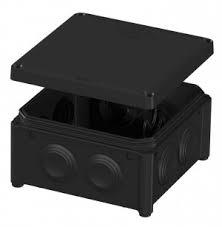Розподільча Коробка 100*100*50 відкритого монтажу, чорна IB006 Vintage