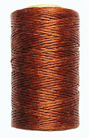 Нитка універсальна плоска вощена для ручного шиття підошви, взуття, шкіри GP 1,0мм 100м. Червоно коричневий 528