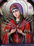Ікона Божої Матері " Пом'якшення злих сердець (Семістрельна) 35*24 см, фото 2