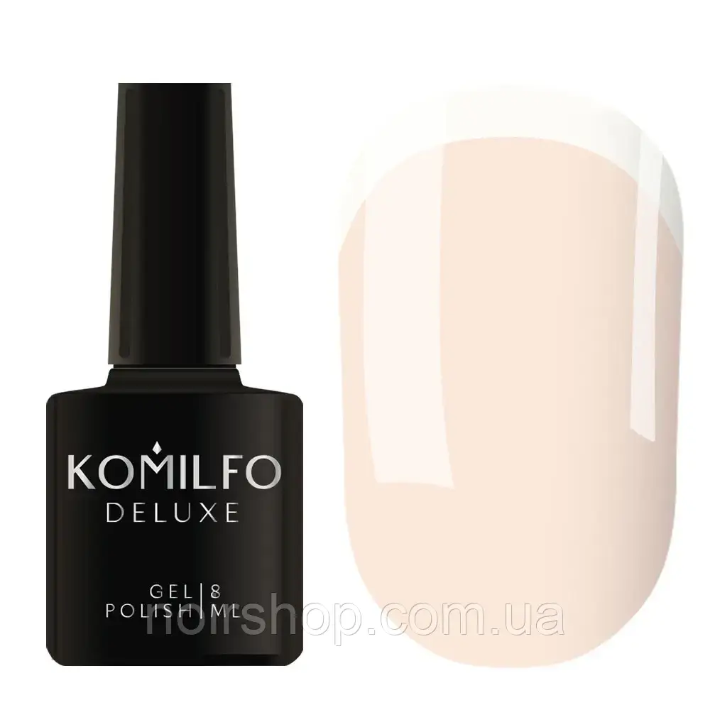 Гель-лак Komilfo French Collection NoF003 (бледенний персиково-рожевий, емаль, для френча), 8 мл